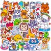 50 Pegatinas de Animales Alpaca Puffy Versión Q Pegatinas Lindas DIY Maleta Cuaderno Manual de Pegatinas Transfronterizo