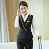 Traje de Herramientas de Camarero Chaleco de Traje Ropa de Trabajo de Recepción de Mostrador Ropa de Trabajo de Temperamento Profesional Catering Ropa de Trabajo de Hotel para Mujer
