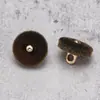 Botones de Resina de Terciopelo para Trajes Tang y Hanfu, Botones Metálicos para Suéteres y Abrigos, Botones Decorativos Redondos Cosidos a Mano, Disponibles en 20 Colores