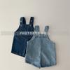 Monos Personalizados Estilo Coreano Primavera y Otoño para Niños y Niñas, Modernos y Fáciles de Combinar, Shorts de Mezclilla con Tirantes Casuales de Moda para Niños