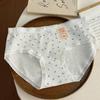 Ropa Interior Femenina de Algodón Puro con Estampado Floral Pequeño 10A Algodón Antibacteriano en la Entrepierna Transpirable y Cómoda Elástica que Cubre las Caderas Ropa Interior para Niña