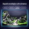 Aquário ecológico super branco HD espessado cristal dourado transparente cilindro de ar preguiçoso aquário quente curvo tanque de peixes fábrica atacado