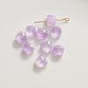 Vidrio transparente polvo dorado tridimensional agujero recto flor de tulipán hojas cuentas diy aretes tocado pulsera colgante material