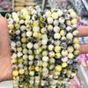 Suministro directo de fábrica de coloridas cuentas sueltas de jade persa, cuentas redondas de calcedonia, accesorios de joyería para bricolaje, cuentas redondas con cubierta de leche verde, venta al por mayor