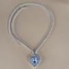 Collar de diamantes de imitación con colgante de corazón de melocotón, gema exagerada, cadena para el cuello, gargantilla que combina con todo, 2022
