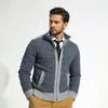 2025 Novo Outono e Inverno Transfronteiriço Veludo Espessado Tamanho Grande Suéter Jaqueta de Comércio Exterior Casual Gola Alta Cardigan Masculino Atacado
