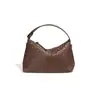 Bolso de Mano Trenzado de Moda en Cuero Genuino Versátil Bolso Dumpling Simple de Piel de Vaca para Viajes Diarios Bolso de Hombro Cruzado Bolso de Mujer