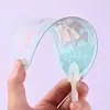 Leque transparente personalizado para anime de celebridade, leque de mão para apoio de fãs, leque transparente promocional de grupo masculino, mercadoria de leque transparente feita sob medida