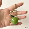 Manzana de Resina con Purpurina Colgante para Bolso de Aleación Fruta de Cereza Simulada Llavero para Coche Accesorio Regalo de Navidad