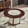 Nueva Mesa de Comedor y Silla de Madera Maciza de Ébano Estilo Chino para Villa, Comedor, Mesa Redonda Grande con Plato Giratorio, Lujo Ligero para el Hogar, Mesa de Comedor Redonda