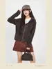 Sudadera con capucha cortavientos color cacao, chaqueta casual deportiva con cremallera completa, moda otoño e invierno, sudadera con capucha cálida a prueba de viento
