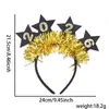 Diadema de Decoraciones de Navidad y Año Nuevo Accesorios para Fotos de Fiesta de Nochevieja Diadema de Tira de Color con Letras
