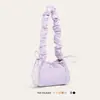 Bolsa de ombro de moda para o outono de 2026, para o trabalho, transfronteiriça, para mulheres, versátil, leve, bolsa casual de lona com cordão