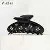 Wjia Elegante Pinza Francesa de Ácido Acético Mariposa Diamante Gama Alta Nicho Pinza Tiburón Pinza Grande para el Cabello Adorno para la Cabeza