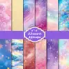 12 Folhas de Papel Material Estrela Brilhante de Compra Direta Transfronteiriça, Papel para Diário Céu Estrelado Sonhador, Papel Base Colorido, Papel para Corte de Artesanato