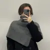 Bufanda de Cuello Alto Estilo Coreano para Mujer, Calentador de Cuello Chal de Invierno Cálido y de Alta Gama, Calentador de Cuello de Punto Nuevo de Color Sólido Versátil