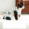 Ropa de Esterilización para Gatos Ropa Postoperatoria Antilamido Ropa de Destete para Gatas Primavera y Verano Algodón Puro Transpirable Ajustable Ropa de Esterilización para Mascotas