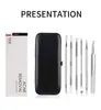 Amazon Transfronteiriço Galvanoplastia de Aço Inoxidável Kit de Agulha para Espinhas Ferramenta Extrusora de Cravos Agulha para Remover Cravos Agulha para Pontos Negros