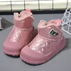 Botas de Nieve para Niñas 2025 Nuevo Invierno Engrosadas Forradas de Felpa Zapatos Grandes de Algodón Cálidos para Niñas Bebé Protectoras Impermeables Botas de Algodón