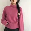 Suéter de Cuello Alto para Mujer, Nuevo Estilo Otoño/Invierno 2026, Estilo Suave y Relajado, Corte Holgado, Tejido de Alta Calidad, Tops Engrosados