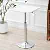 Mesa de Negociación Comercial, Mesa de Patas Altas, Mesa de Bar, Mesa de Café Pequeña de Lujo Ligero para Uso Doméstico, Mesa de Comedor, Mesa Pequeña Giratoria y Ajustable en Altura