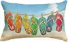 Transfronterizo Nuevo Primavera y Verano Girasol Coche Helado Flor Lino Estampado Cojín de Cintura Dormitorio Coche Decorativo Sofá