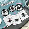 Espejo Pequeño Portátil Gatito Negro Lindo Espejo Redondo Pequeño de Hojalata Chica de Dibujos Animados Corazón de Chica Espejo de una Cara Pequeño Regalo para Estudiante