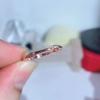 Extremadamente Sutil Incrustado con 9 Anillos de Diamantes Pequeños para Mujer Estilo Apilado Pequeño Fresco 14K Relleno de Oro Anillo para Dedo Índice Anillo de Cola