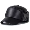 Gorra de Béisbol de Invierno para Hombre, Exterior, Felpa Gruesa, Protección para Orejas, Pico de Pato, para Personas de Mediana Edad y Mayores, Protección contra el Frío, Calidez