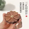 Bandeja de incienso de palo de rosa Sala de té Quemador de incienso de latón Soporte para incienso Bandeja de incienso Zen Bandeja de incienso de flor de cerezo mini Venta al por mayor