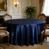 Toalha de Mesa Hotel Restaurante Banquete Mesa Redonda Grande Toalha de Mesa Redonda Cor Sólida Cetim Toalha de Mesa de Evento de Luxo Tecido