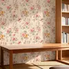 Papel de Parede Autoadesivo Espesso Transfronteiriço com Linhas Geométricas em Estilo Ins, Papel de Parede de Rattan Imitação, Papel de Parede Adesivo que Muda de Cor para Móveis