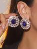 Pendientes Machica de Lujo con Diamantes de Imitación de Cristal Brillante para Mujer Moda Exquisita Pendientes de Cristal Pendientes Pendientes de Perlas