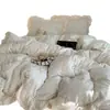Estilo Coreano Tallado Leche Polar Encaje Francés Juego de Cuatro Piezas Invierno Cálido Engrosado Coral Polar Funda Nórdica Sábana Juego de Tres Piezas