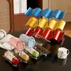 Estante de Almacenamiento para Tazas Soporte de Escritorio para Tazas de Agua Barra de Cocina Mostrador Organizador de Múltiples Niveles con Bloques de Color Ondulados para Tazas de Café y Té