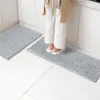 Tapetes de Chão Absorventes de Chenille para Casa, Tapetes de Cozinha, Capachos de Porta de Banheiro, Tapetes Antiderrapantes para Banheiro, Carpete Resistente a Manchas para Banheiro