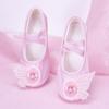 Zapatos de Baile Azules Lindos para Niños de Satén Suela Suave Zapatos de Práctica Zapatos de Baile para Bebés de Jardín de Infancia Exquisito Regalo 8133