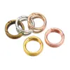 Anillo de Resorte Redondo Abierto de Aleación de Zinc Broche de Resorte Accesorios Piezas para Joyería DIY Llavero Colgante para Bolsa Materiales