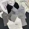 Camisola de moda para mujer con espalda descubierta calada y hermosa, top de tubo de encaje de deseo puro para mujer con copas, top sin mangas acanalado versátil, venta al por mayor