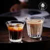 Vaso de Café Estilo Ins Vidrio Templado Bombero Americano Colorido Transparente Retro Dirty Latte Taza Blanca Australiana
