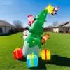 Decoraciones navideñas directas de fábrica: Árbol de Navidad inflable de dibujos animados transfronterizo, modelo de aire para decoración de fiestas, césped y jardín