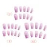 Uñas Postizas Moradas Encanto Ojo de Gato Elegante Moda Uñas Blanqueadoras Venta al por Mayor Uñas Removibles Portátiles 30 Piezas
