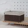 Caixa de Armazenamento Estilo Japonês, Cesta de Armazenamento para Sala de Estar e Quarto, Cesta de Armazenamento de Palha e Rattan Sintéticos, Cesta de Armazenamento para Armário de Casa