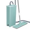 Mop Plano Mãos Livres de Limpeza em Uma Etapa, Uso Duplo para Seco e Úmido, Compatível com Máquina de Lavar Giratória Preguiçosa, Haste de Aço Inoxidável Absorvente