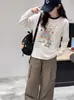 Conjunto de Ropa de Otoño para Niñas 2026 Nuevo Moda Top Elegante para Niñas Mayores y Pantalones Cargo Infantiles Conjunto de Dos Piezas para Otoño