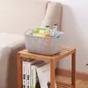 Novo Cesto de Armazenamento de Mesa de Vime Sintético Tecido Recipiente de Armazenamento de Plástico Cesto de Cozinha Caixa de Armazenamento de Lanches Estrutura de Armazenamento para Chuveiro de Banheiro