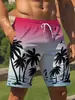 Verão Novo Estação Independente Amazon Calças de Praia Europeias e Americanas Estampadas em 3D Casuais Shorts de Praia Masculinos Verão Masculino