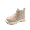 Botas Martin infantis 2024 Outono Novo Estilo Britânico Botas de Solado Macio Botas de Couro Meninas Botas Curtas Meninos Botas para Bebê