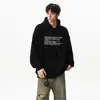 Sudadera Pesada Americana para Niños Primavera y Otoño Estampado de Letras Retro Juvenil Marca de Moda Holgada Casual Chaqueta con Capucha