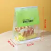Bolsa para Bollo de Pan Tostado, Bolsa de Empaque para Panadería con Ventana Personalizable, Bolsa con Cierre Zip para Papel de Seda de Snacks, Se Puede Imprimir con Logo
